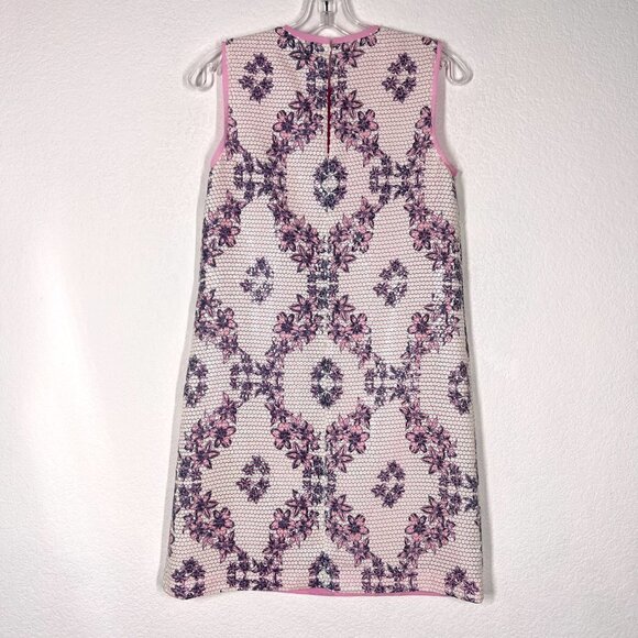 Juicy Couture Shift Dress Pink Floral Sequin Mini Cocktail Party Sleeveless 4 - Picture 5 of 13